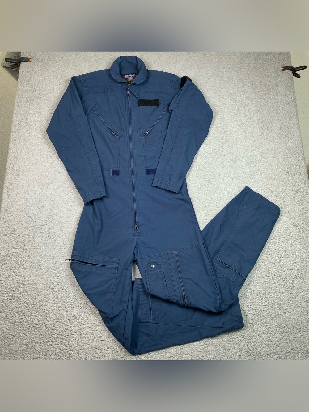 Gibson & Barnes Flight Suit Men's Size 36T Blue One Piece Military Made In USA